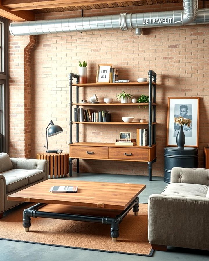 Pipe Inspired Furniture - 30 Industrial Living Room Ideas