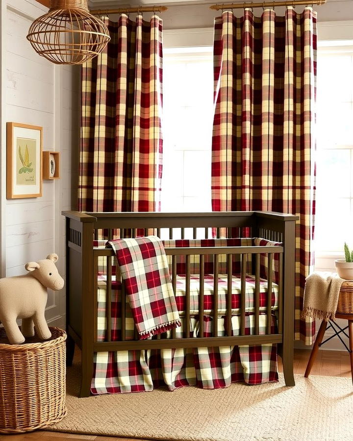 Plaid Patterns - 25 Rustic Nursery Ideas