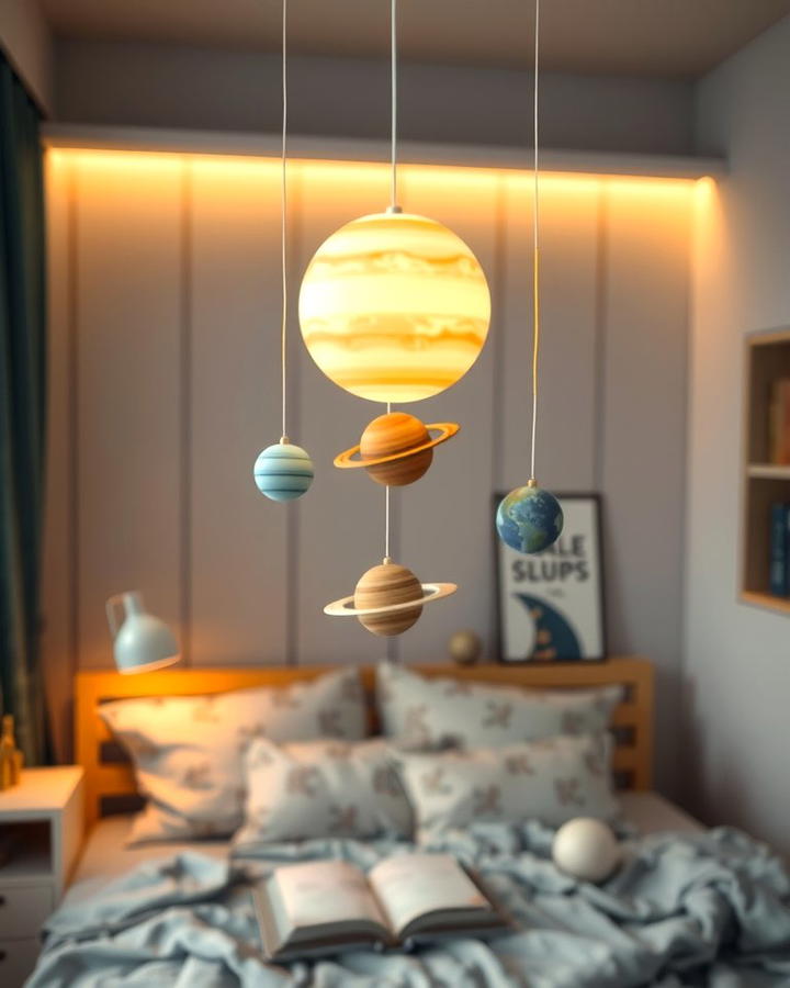 Planetary Hanging Mobiles - 25 Space-themed Room Ideas