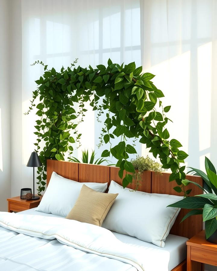 Plant Clad Headboards - 25 Plant Room Ideas