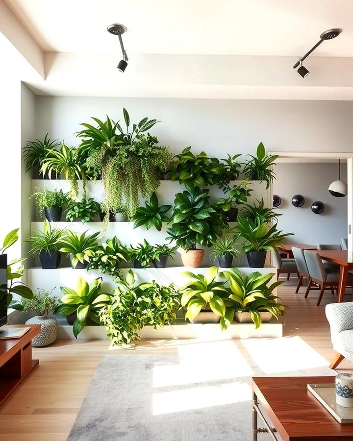 Plant Partition Walls - 25 Plant Room Ideas