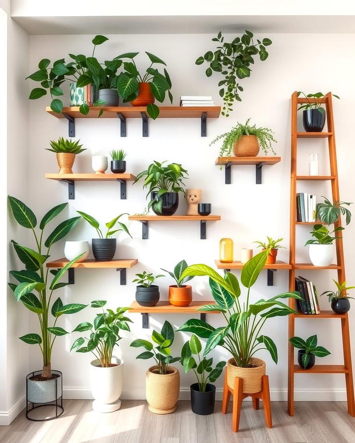 Plant Shelf Displays - 25 Plant Room Ideas