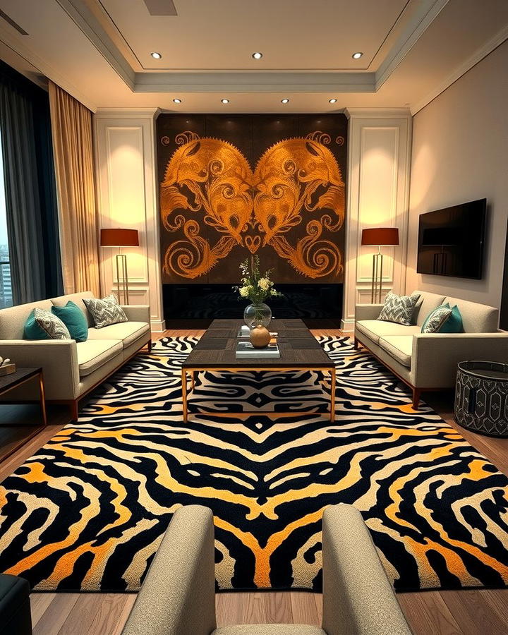 Playful Animal Prints - 30 Living Room Rug Ideas