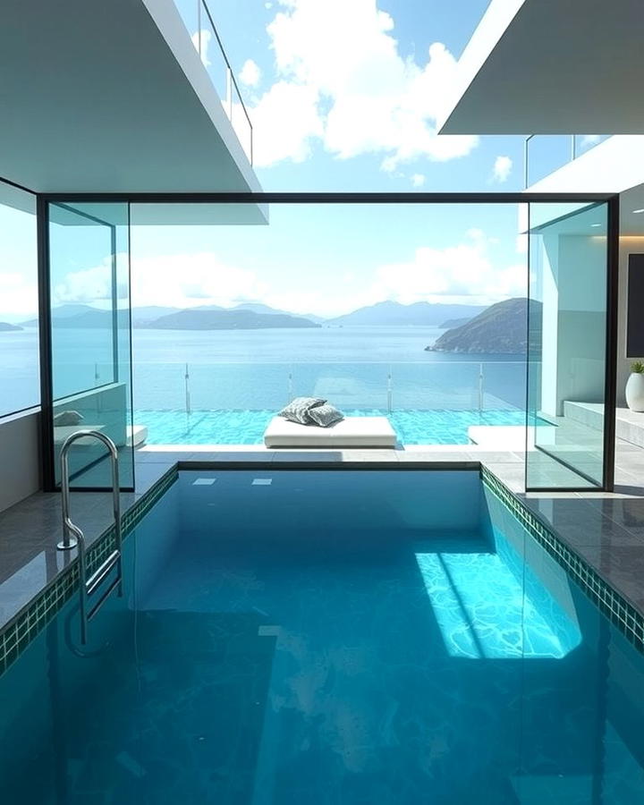 Plunge Pool with Glass Walls - 25 Plunge Pool Ideas