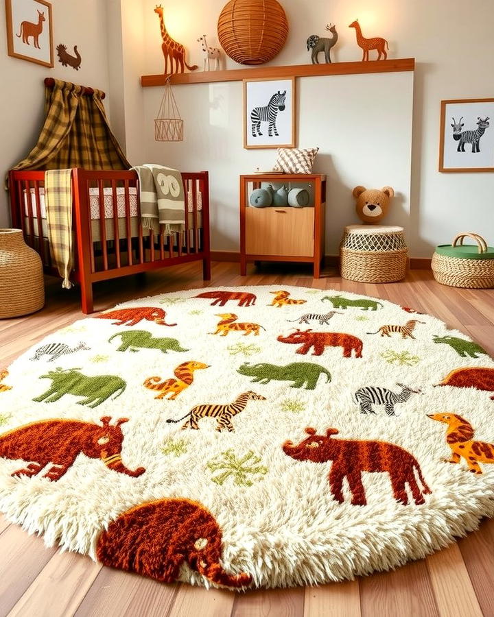 Plush Safari Rugs - 30 Safari Nursery Decor Ideas