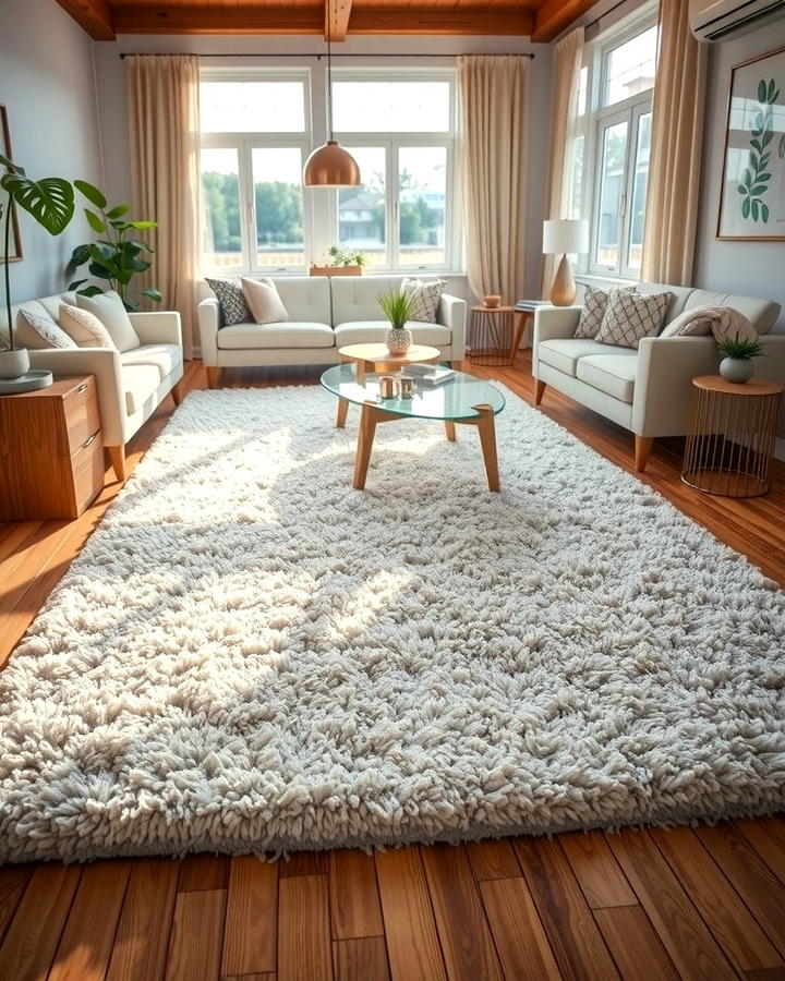 Plush Shag Rugs for Ultimate Comfort - 30 Living Room Rug Ideas