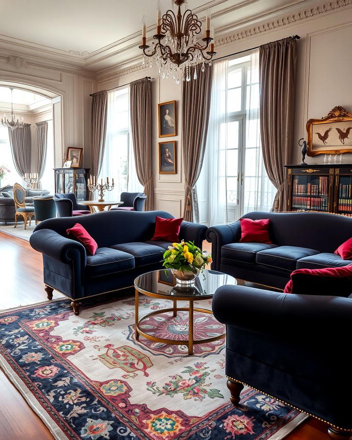 Plush Velvet Furniture - 25 Parisian-style Living Room Ideas