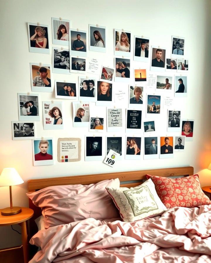 Polaroid Photo Collage - 25 Taylor Swift Themed Bedroom Decor Ideas