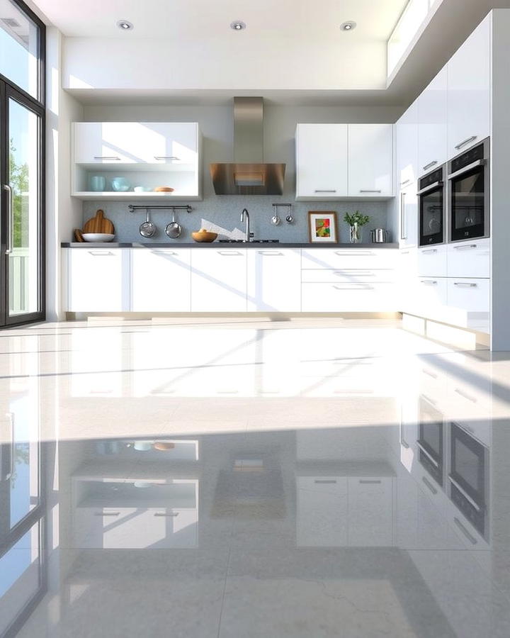 Polished Elegance with High Gloss Stained Concrete - 25 Stained Concrete Floors