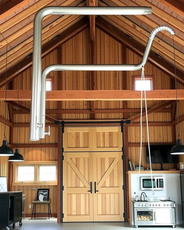 Polished Metal Accents - 25 Pole Barn Interior Ideas