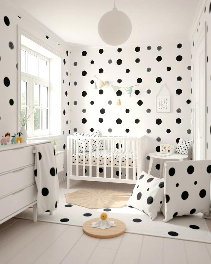 Polka Dot Patterns - 30 Black and White Nursery Ideas