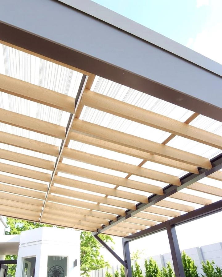 Polycarbonate Roof Panels - 25 Pergola Shade Ideas