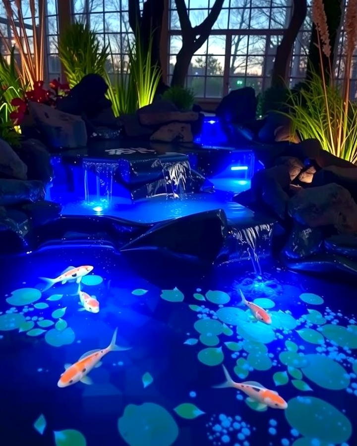 Pond Lighting Features - 25 Pond Landscaping Ideas