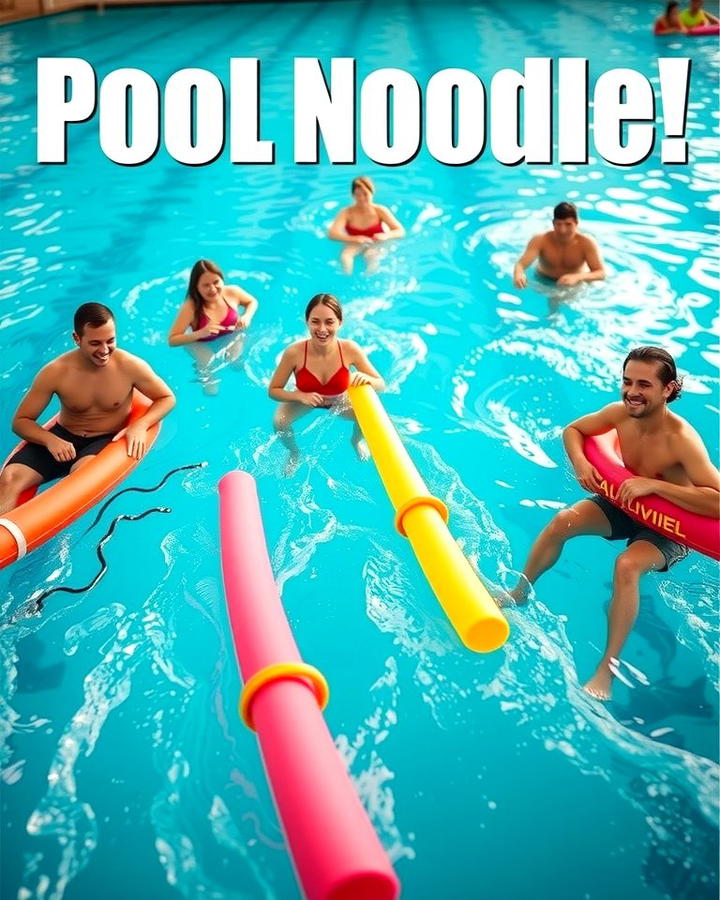 Pool Noodle Races - 25 Pool Party Ideas