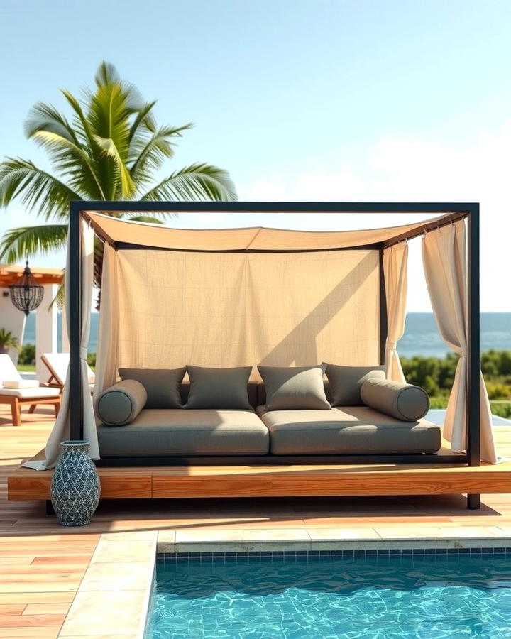 Poolside Daybed - 25 Pool Decor Ideas