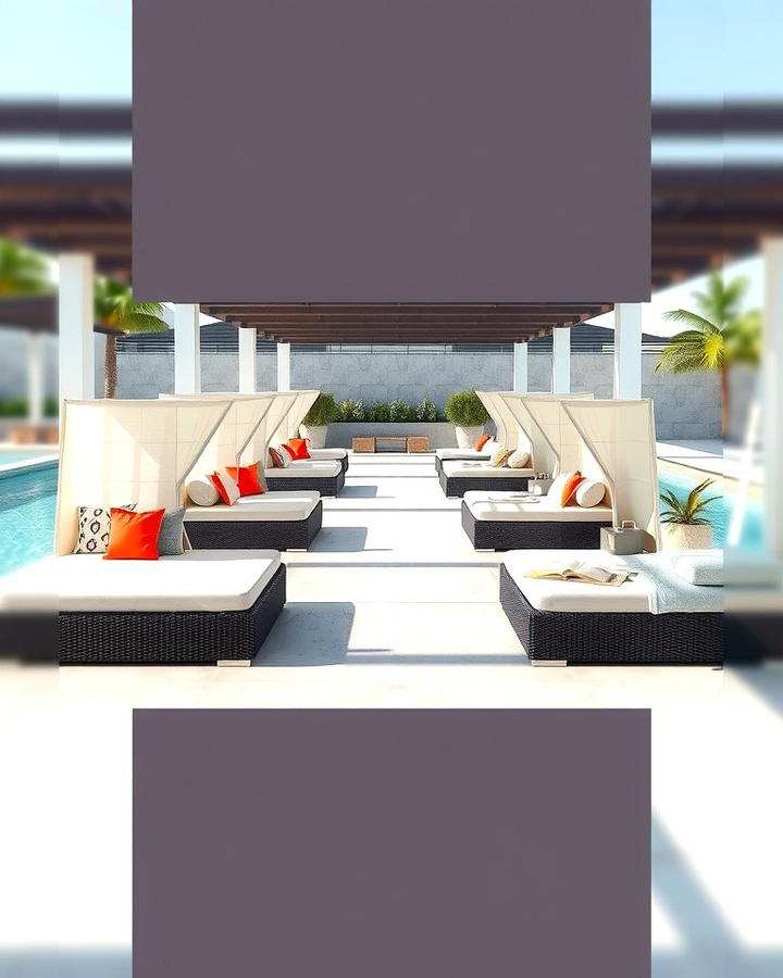 Poolside Daybeds - 25 Pool Patio Ideas