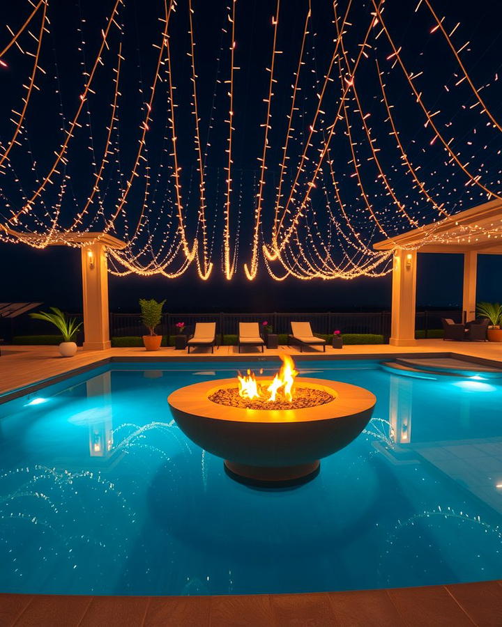 Poolside Fire Pit - 25 Pool Decor Ideas