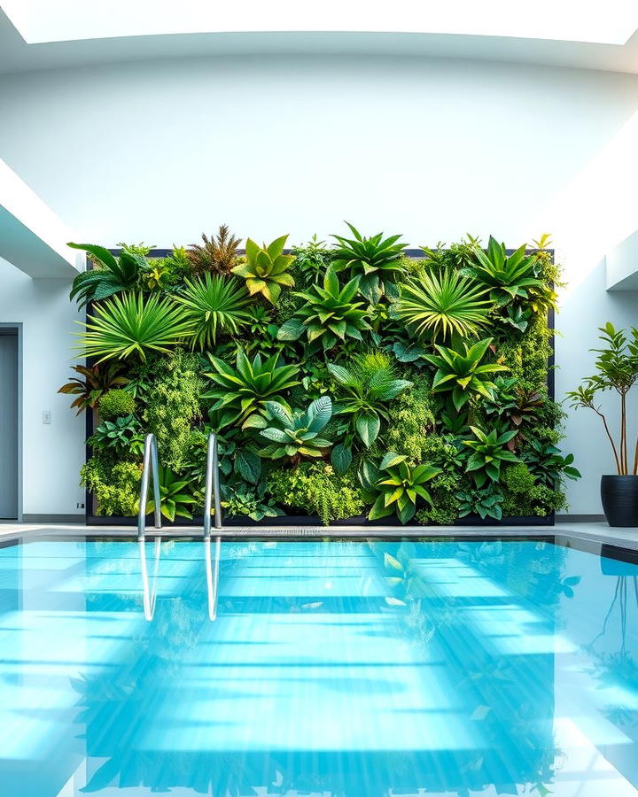 Poolside Green Wall - 25 Pool Patio Ideas