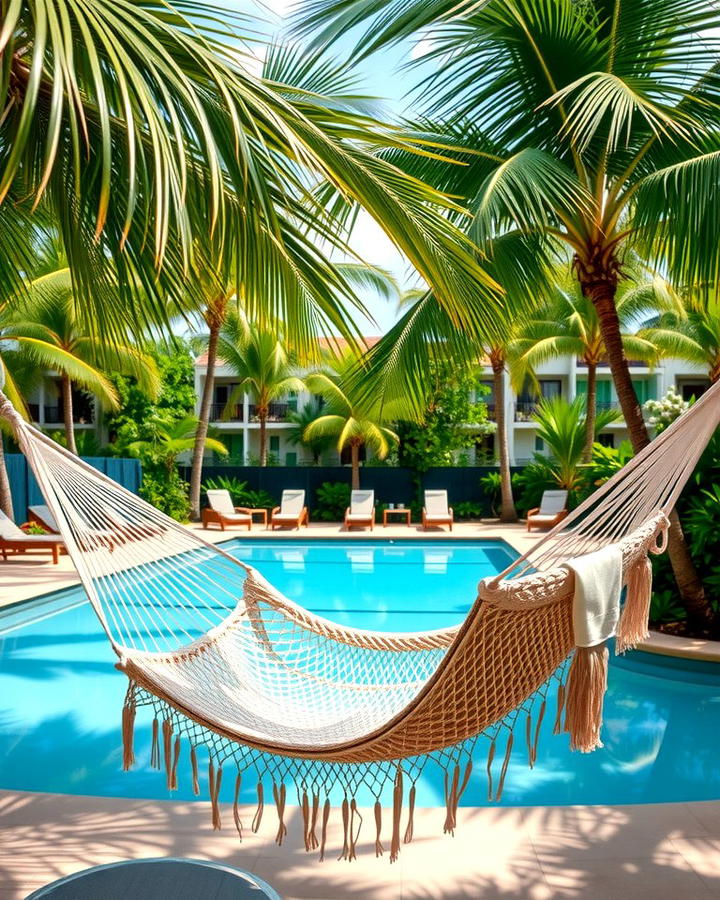 Poolside Hammock Retreat - 25 Tropical Pool Landscaping Ideas