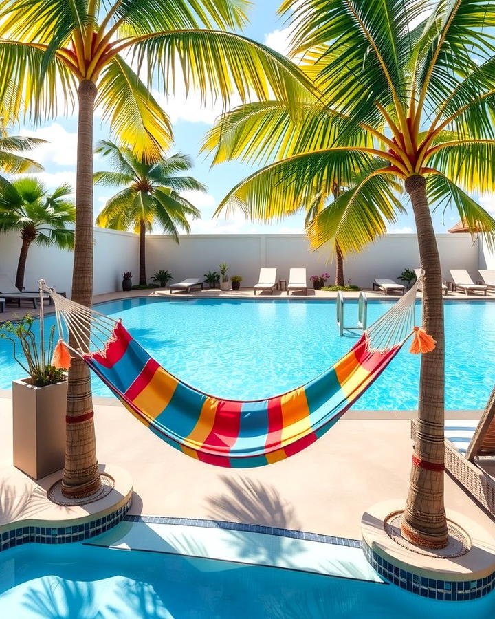 Poolside Hammocks - 25 Pool Decor Ideas