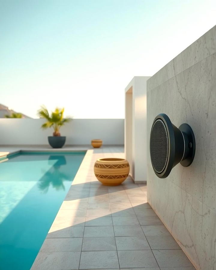 Poolside Outdoor Speakers - 25 Pool Decor Ideas