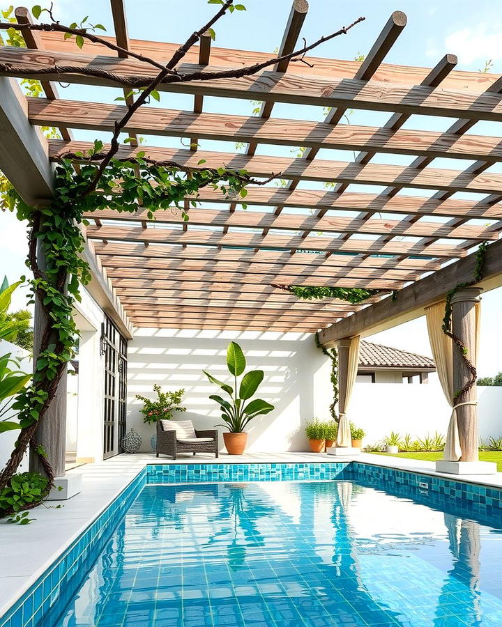 Poolside Pergola Shade - 25 Pool Patio Ideas