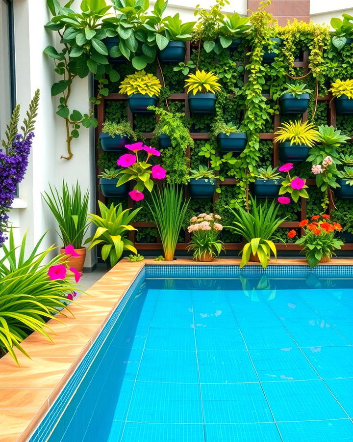 Poolside Vertical Garden - 25 Spool Pool Ideas