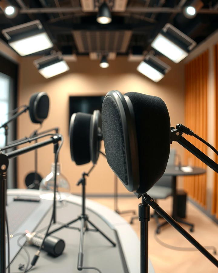 Pop Filters for Clear Audio - 25 Podcast Room Ideas