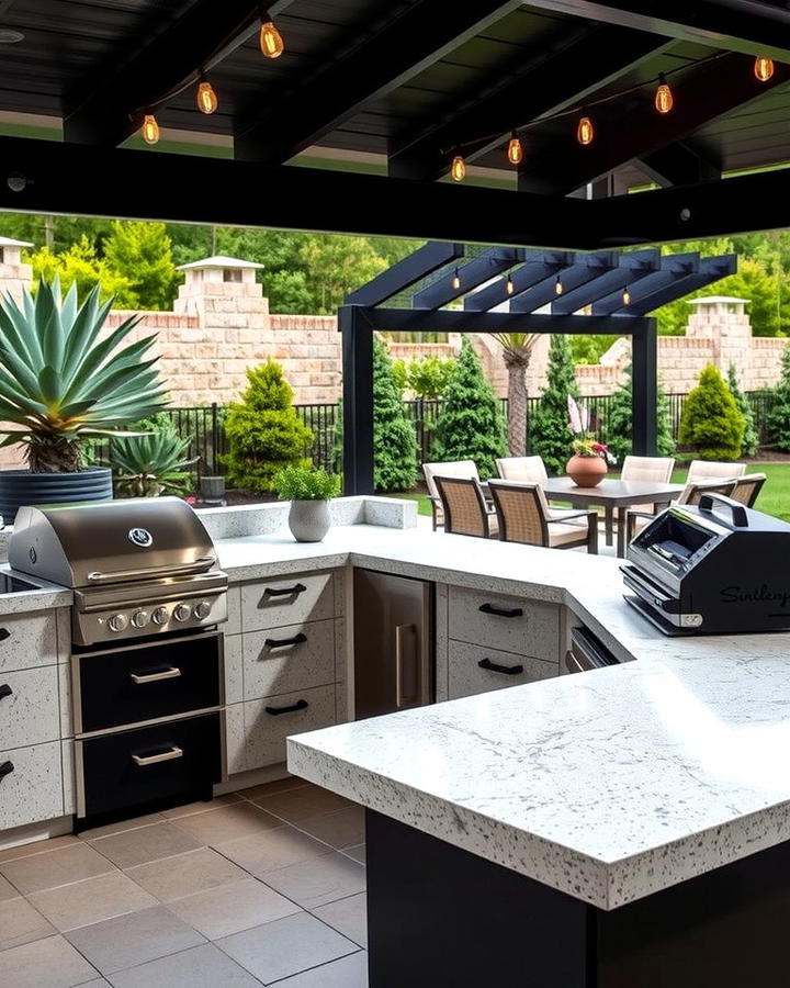 Porcelain Countertops for Versatility - 25 Outdoor Countertop Ideas