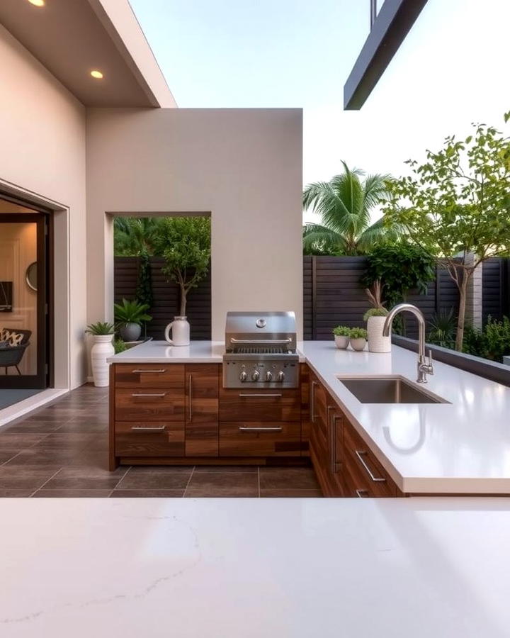 Porcelain Countertops - 25 Types of Outdoor Kitchen Countertops