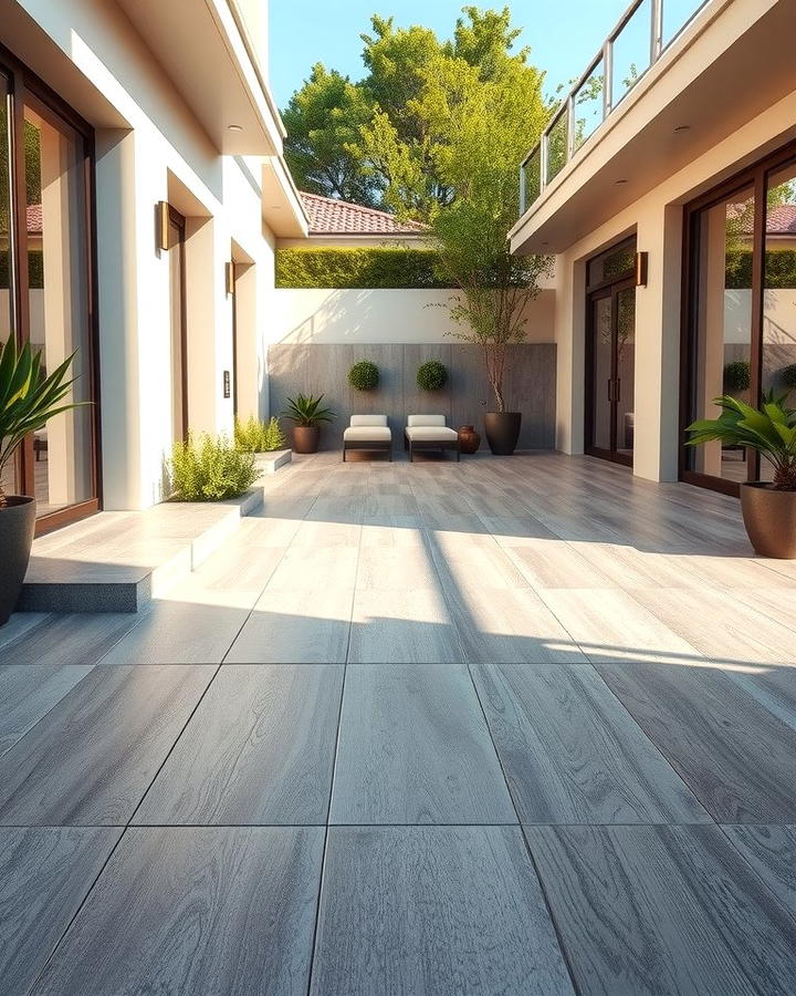 Porcelain Tiles for a Sleek Finish - 25 Patio Flooring Ideas