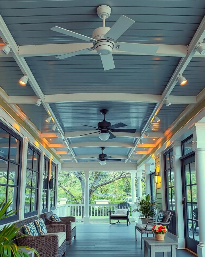 Porch Ceiling Fans - 30 Large Front Porch Ideas