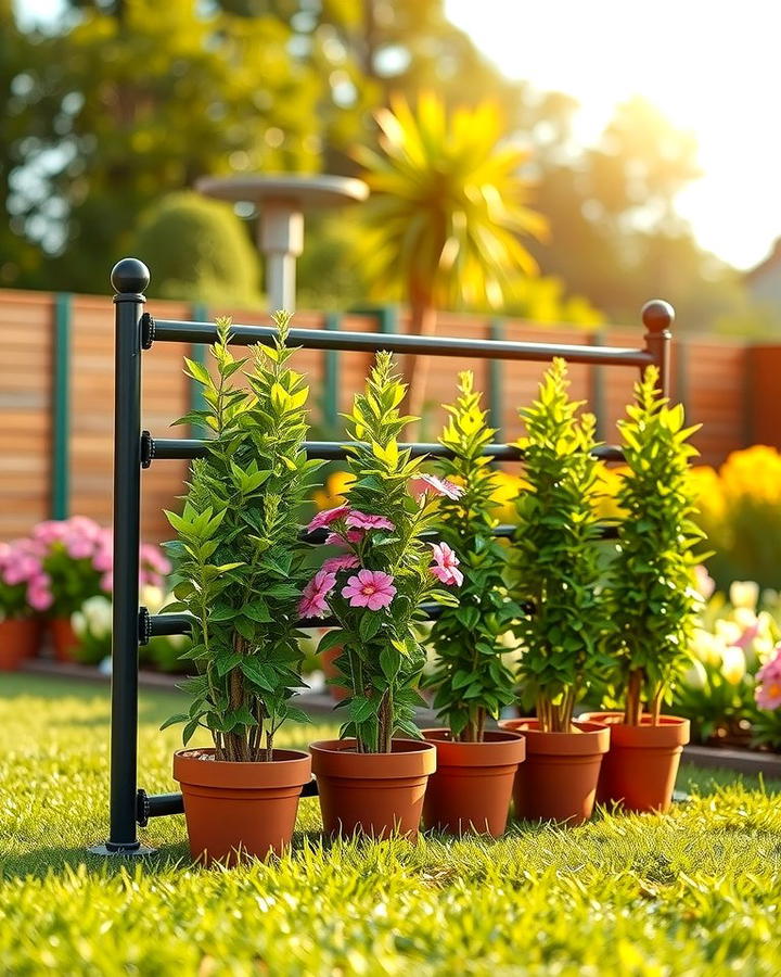 Potted Plant Fence - 25 Temporary Fence Ideas