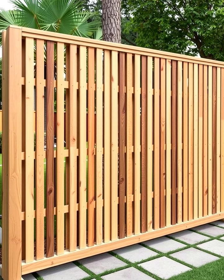 Privacy Pallet Fence with Vertical Slats - 25 Pallet Fence Ideas