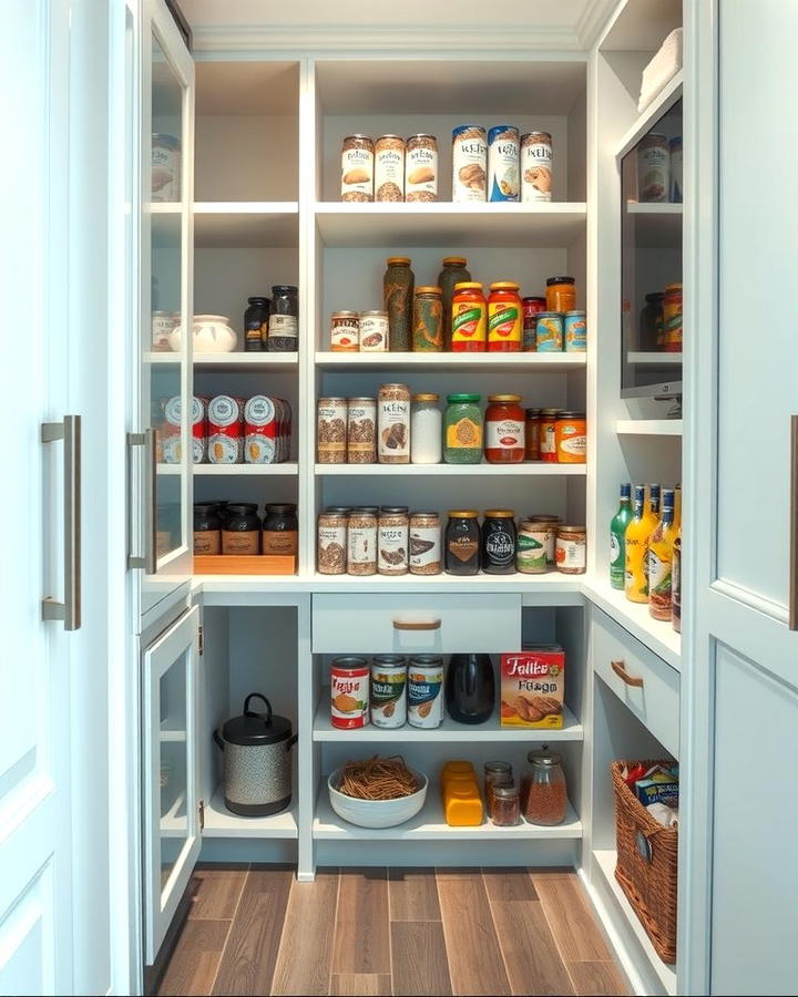 Pull Out Shelves for Easy Access - 25 Pantry Shelving Ideas