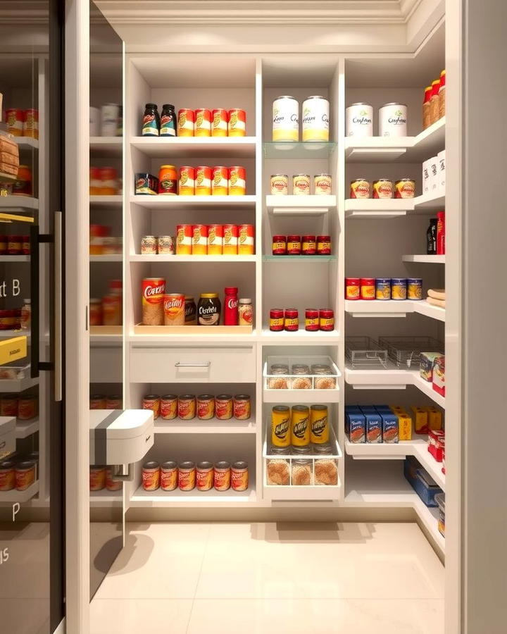 Pull Out Shelves for Easy Access - 25 Open Pantry Ideas