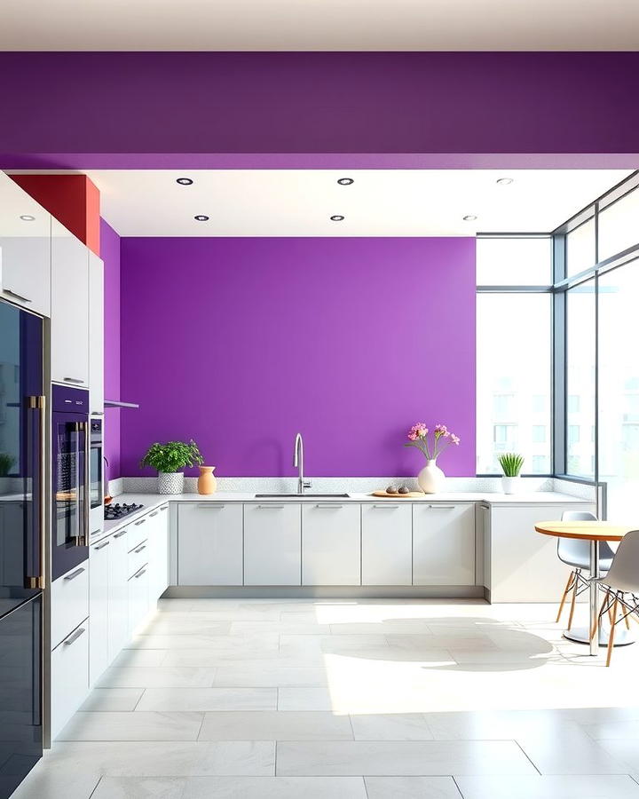 Purple Accent Walls - 25 Purple Kitchen Ideas