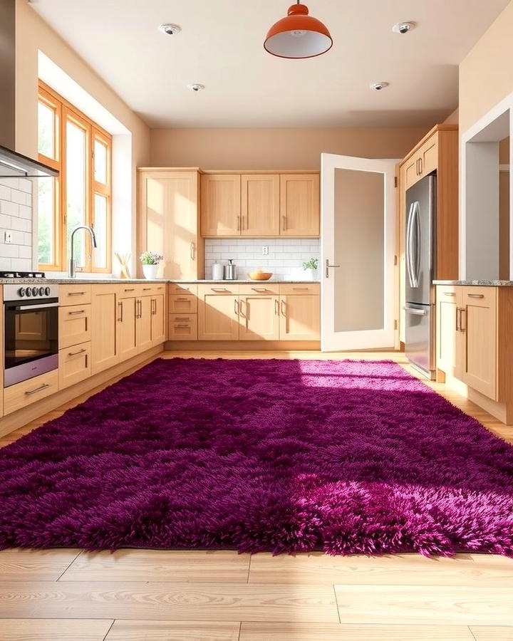 Purple Area Rugs for Warmth and Texture - 25 Purple Kitchen Ideas