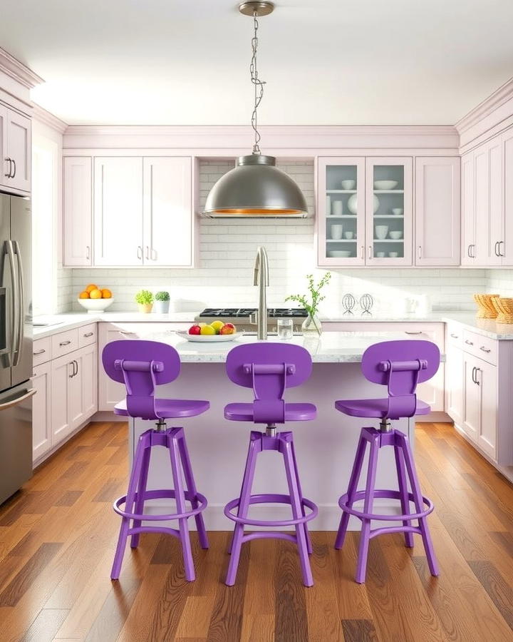 Purple Bar Stools - 25 Purple Kitchen Ideas
