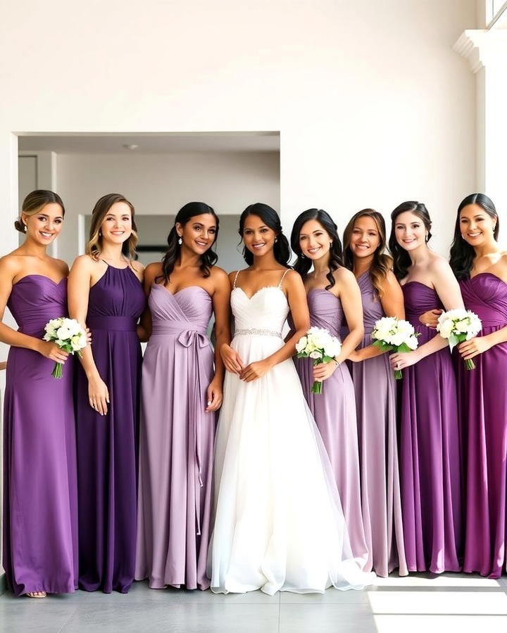 Purple Bridesmaid Dresses 2 - 30 Purple Wedding Theme Ideas