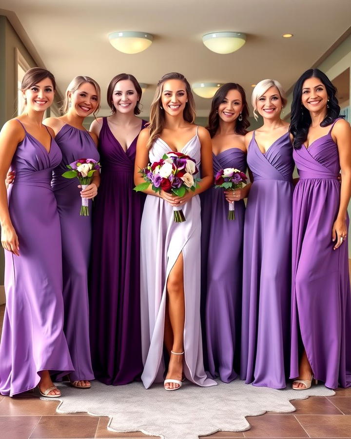 Purple Bridesmaid Dresses - 30 Purple Wedding Theme Ideas