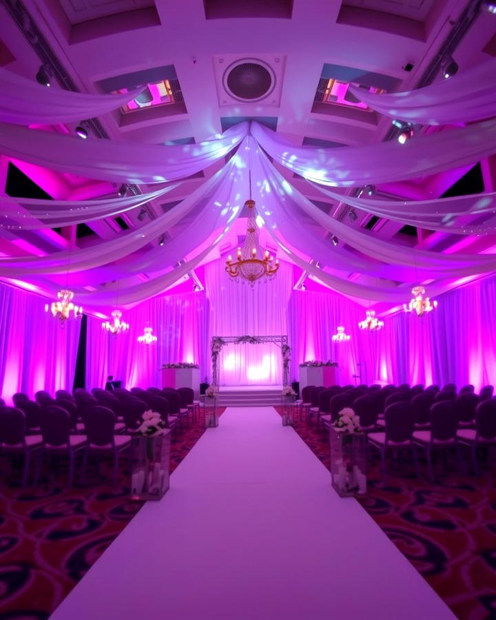 Purple Hued Lighting - 30 Purple Wedding Theme Ideas