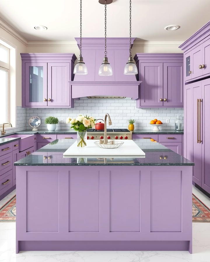 Purple Kitchen Island - 25 Purple Kitchen Ideas