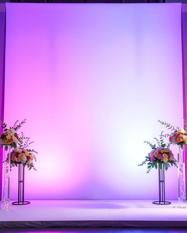 Purple Ombre Backdrop - 30 Purple Wedding Theme Ideas