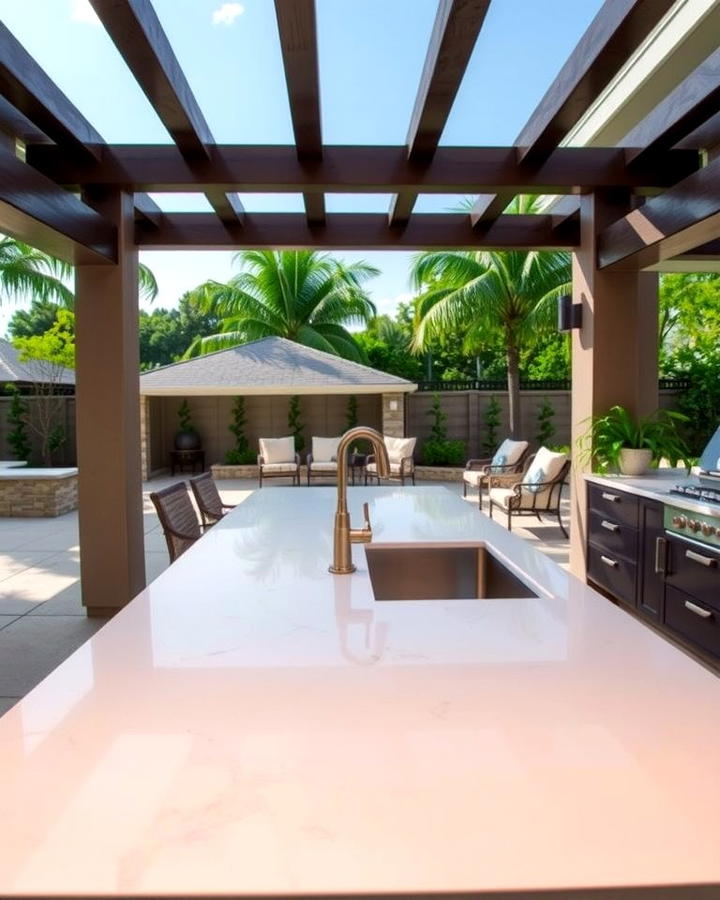 Quartz Countertops 2 - 25 Types of Outdoor Kitchen Countertops