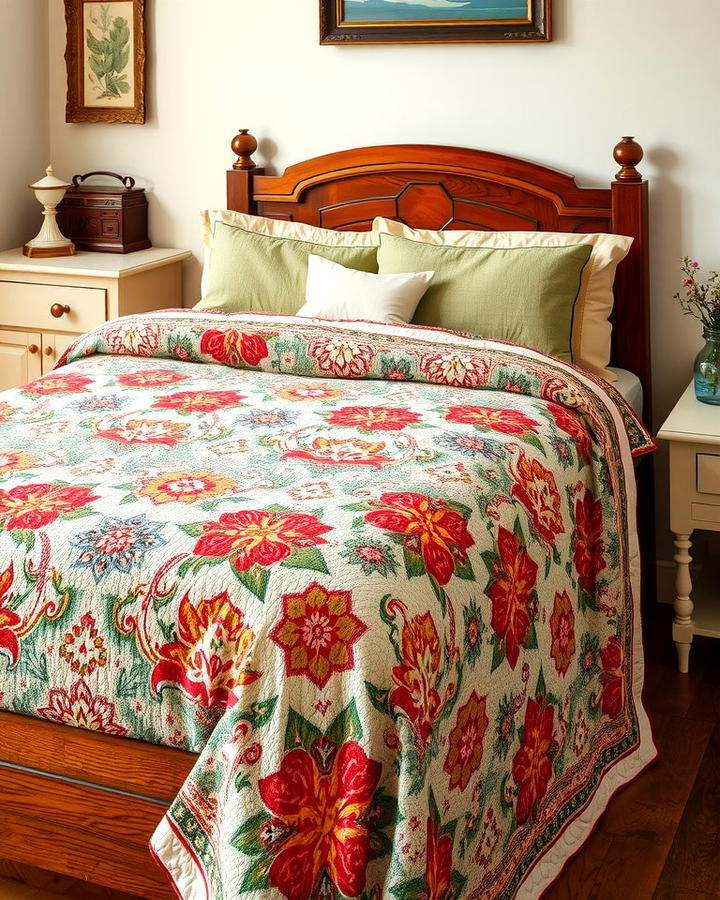 Quilted Bedspreads - 25 Vintage Bedroom Ideas