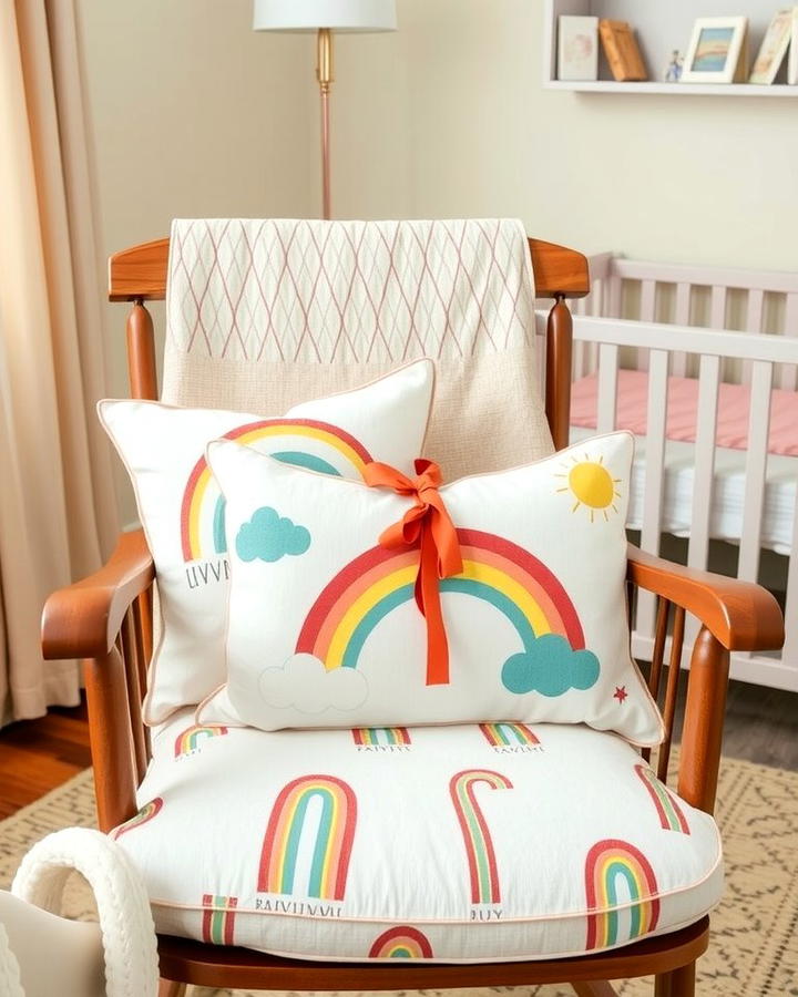 Rainbow Accent Pillows - 25 Rainbow Nursery Ideas