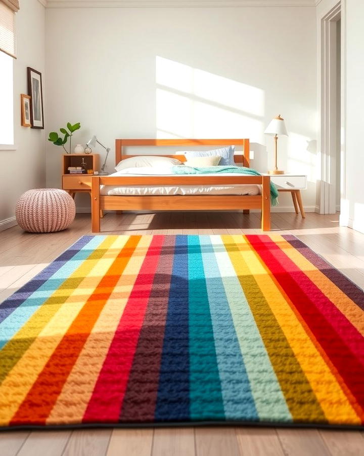 Rainbow Area Rugs - 25 Rainbow Bedroom Ideas