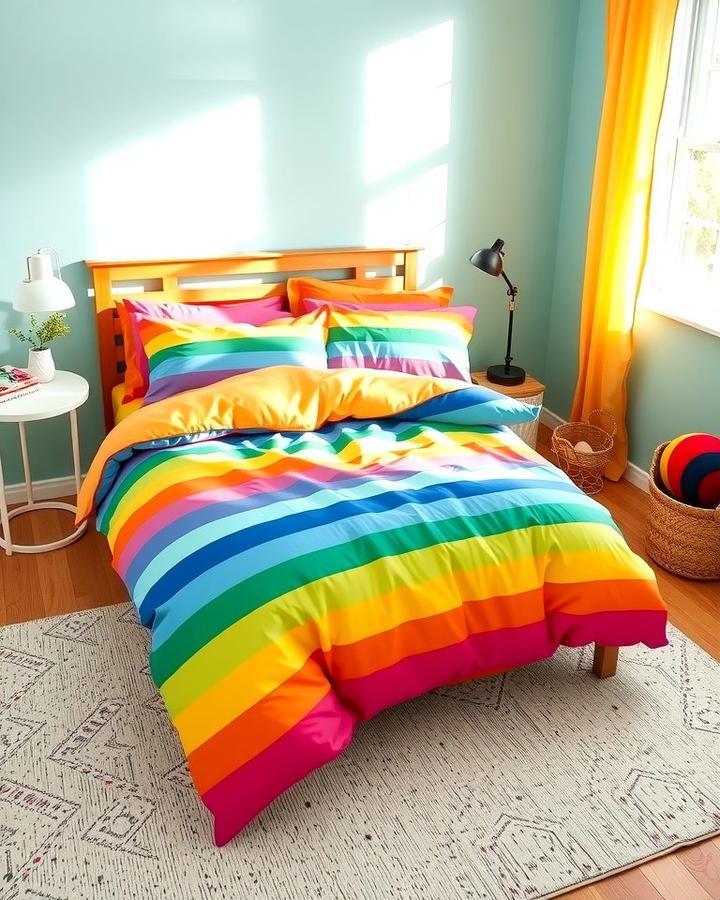 Rainbow Bedding Sets - 25 Rainbow Bedroom Ideas