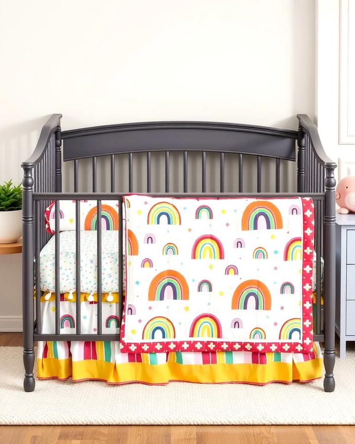 Rainbow Crib Bedding - 25 Rainbow Nursery Ideas